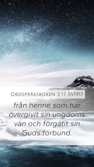 Ordspråksboken 2:17 SV1917 Bible Verse Image