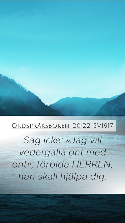 Ordspråksboken 20:22 SV1917 Bible Verse Image