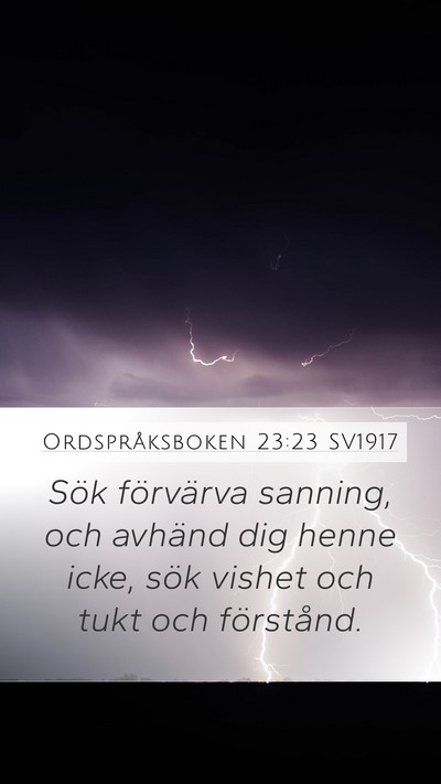 Ordspråksboken 23:23 SV1917 Bible Verse Image