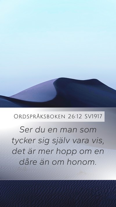 Ordspråksboken 26:12 SV1917 Mobile Phone Wallpaper - Ser du en man som tycker sig själv vara vis, det - Mobile Bible Verse Wallpaper