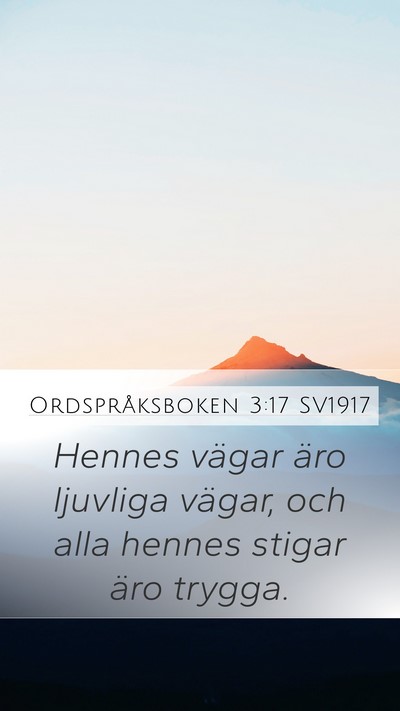 Ordspråksboken 3:17 SV1917 Bible Verse Image
