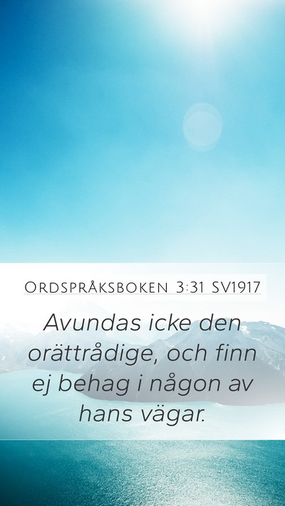 Ordspråksboken 3:31 SV1917 Bible Verse Image