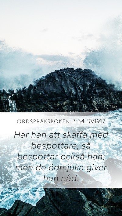 Ordspråksboken 3:34 SV1917 Bible Verse Image