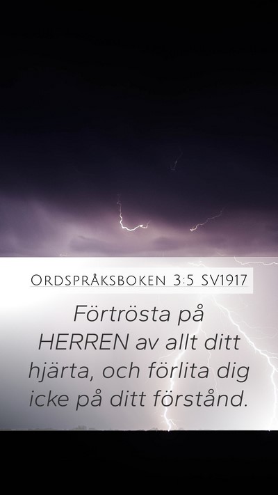 Ordspråksboken 3:5 SV1917 Bible Verse Image