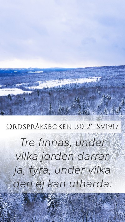 Ordspråksboken 30:21 SV1917 Bible Verse Image