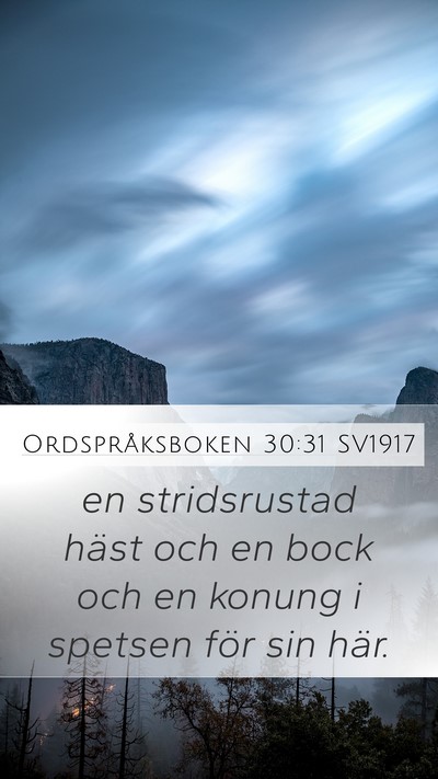 Ordspråksboken 30:31 SV1917 Bible Verse Image