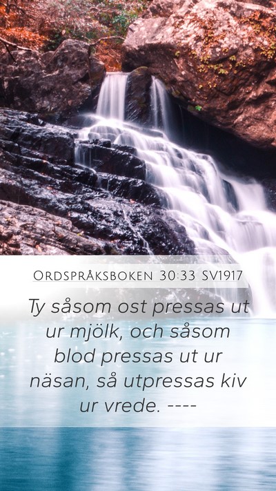 Ordspråksboken 30:33 SV1917 Bible Verse Image