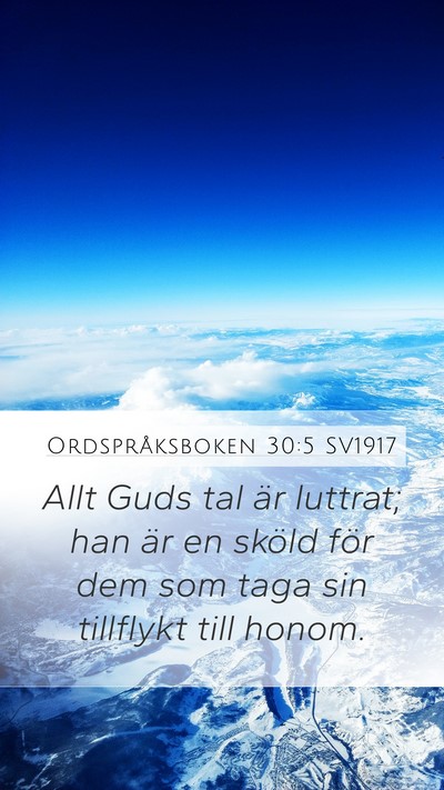 Ordspråksboken 30:5 SV1917 Bible Verse Image