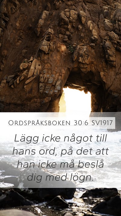 Ordspråksboken 30:6 SV1917 Bible Verse Image
