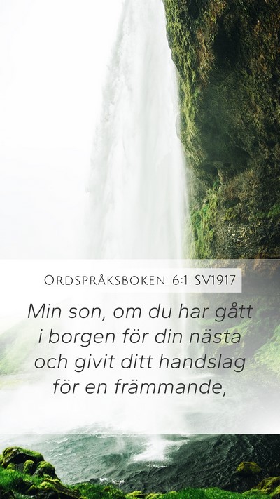 Ordspråksboken 6:1 SV1917 Bible Verse Image