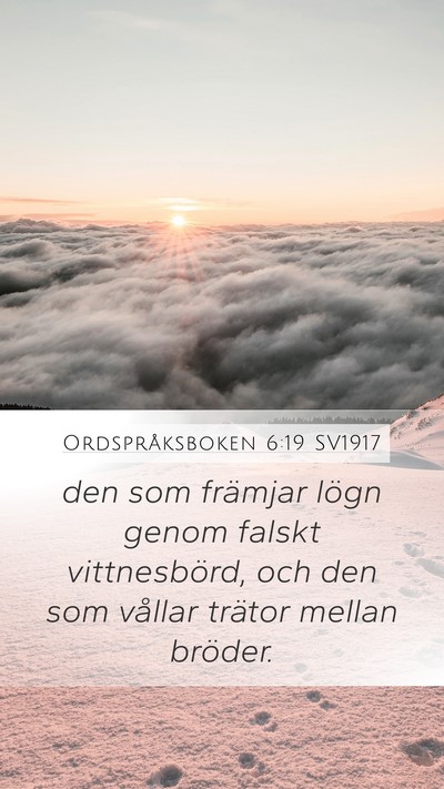 Ordspråksboken 6:19 SV1917 Bible Verse Image