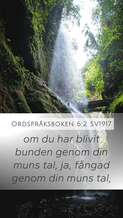 Ordspråksboken 6:2 SV1917 Bible Verse Image