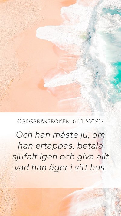 Ordspråksboken 6:31 SV1917 Bible Verse Image