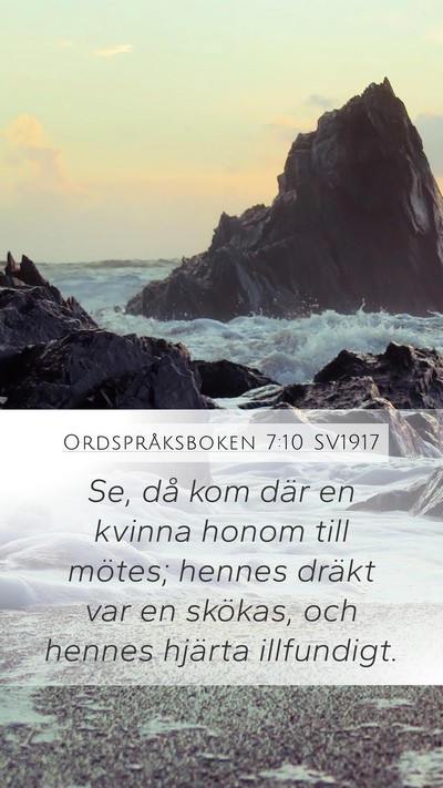 Ordspråksboken 7:10 SV1917 Bible Verse Image