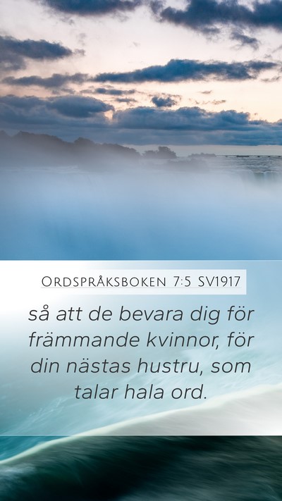 Ordspråksboken 7:5 SV1917 Bible Verse Image