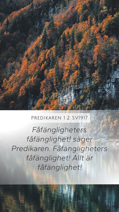 Predikaren 1:2 SV1917 Bible Verse Image