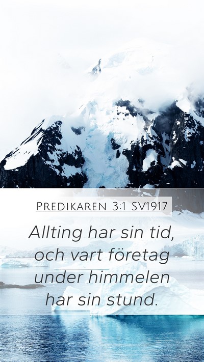 Predikaren 3:1 SV1917 Bible Verse Image