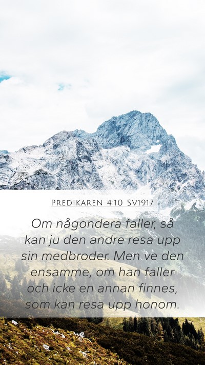 Predikaren 4:10 SV1917 Bible Verse Image