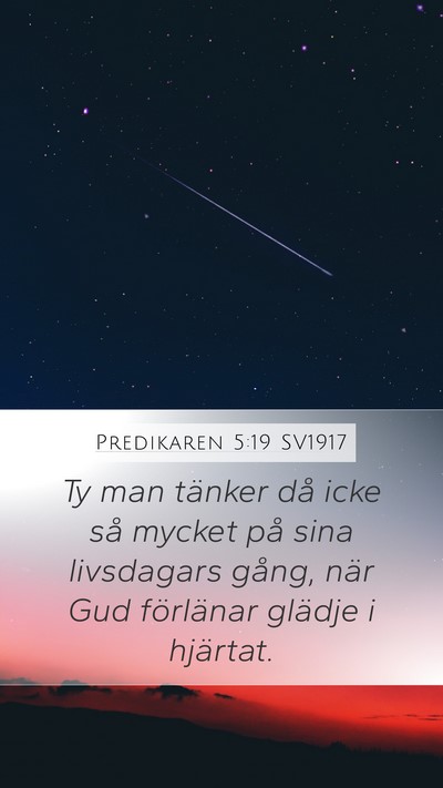 Predikaren 5:19 SV1917 Bible Verse Image