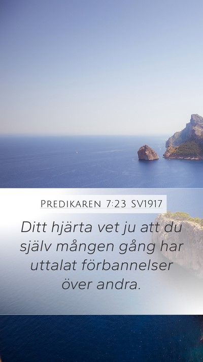 Predikaren 7:23 SV1917 Bible Verse Image