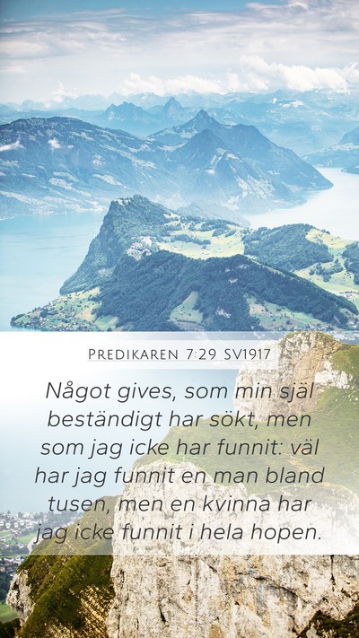 Predikaren 7:29 SV1917 Bible Verse Image