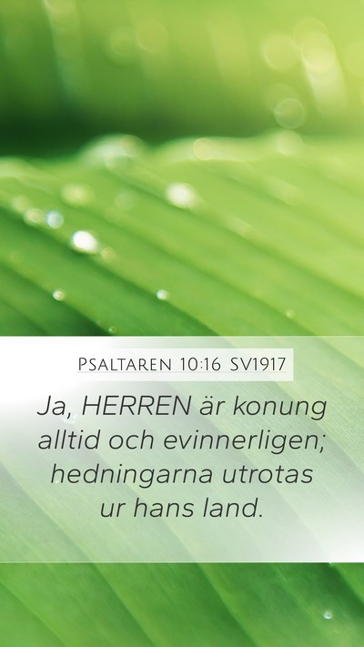 Psaltaren 10:16 SV1917 Bible Verse Image