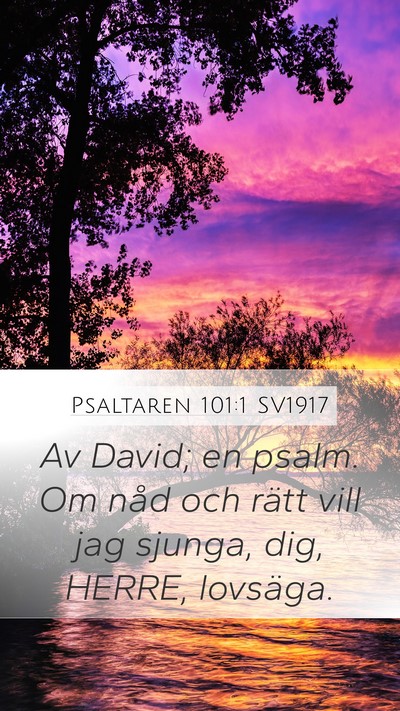 Psaltaren 101:1 SV1917 Bible Verse Image