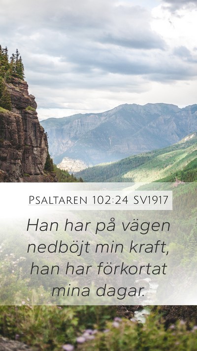 Psaltaren 102:24 SV1917 Bible Verse Image
