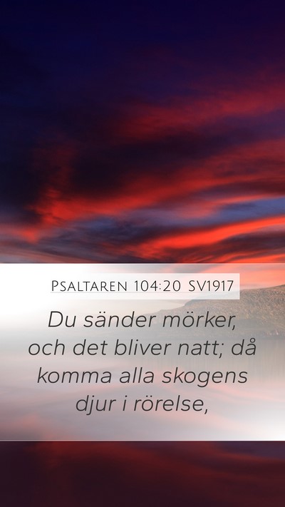 Psaltaren 104:20 SV1917 Bible Verse Image