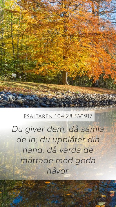 Psaltaren 104:28 SV1917 Bible Verse Image
