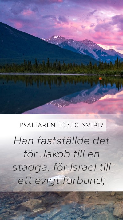 Psaltaren 105:10 SV1917 Mobile Phone Wallpaper - Han fastställde det för Jakob till en stadga, - Mobile Bible Verse Wallpaper