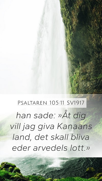 Psaltaren 105:11 SV1917 Bible Verse Image