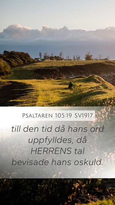 Psaltaren 105:19 SV1917 Bible Verse Image