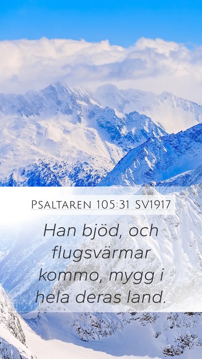 Psaltaren 105:31 SV1917 Bible Verse Image
