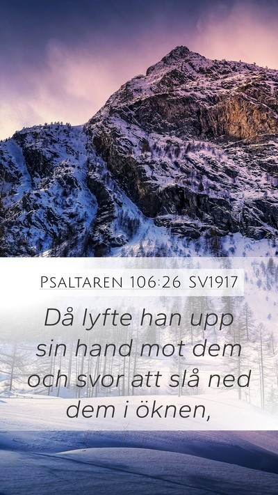 Psaltaren 106:26 SV1917 Bible Verse Image