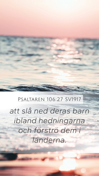 Psaltaren 106:27 SV1917 Bible Verse Image
