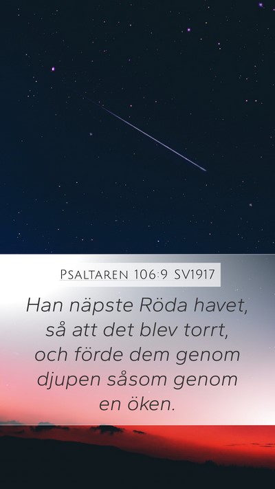 Psaltaren 106:9 SV1917 Bible Verse Image
