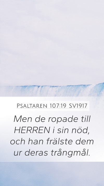 Psaltaren 107:19 SV1917 Bible Verse Image
