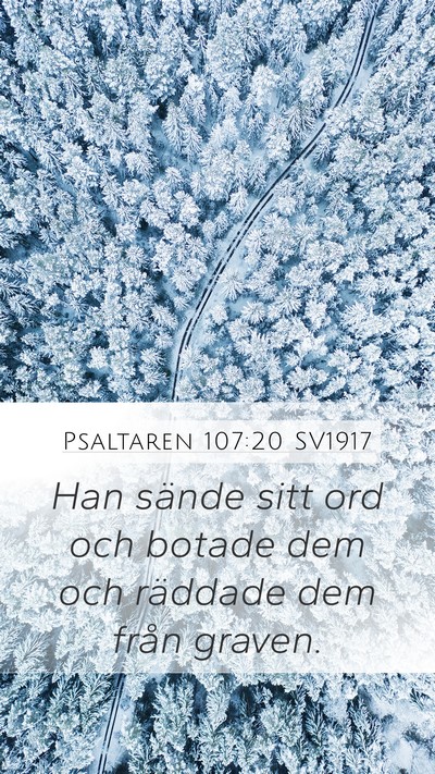 Psaltaren 107:20 SV1917 Bible Verse Image