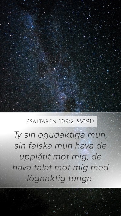 Psaltaren 109:2 SV1917 Bible Verse Image