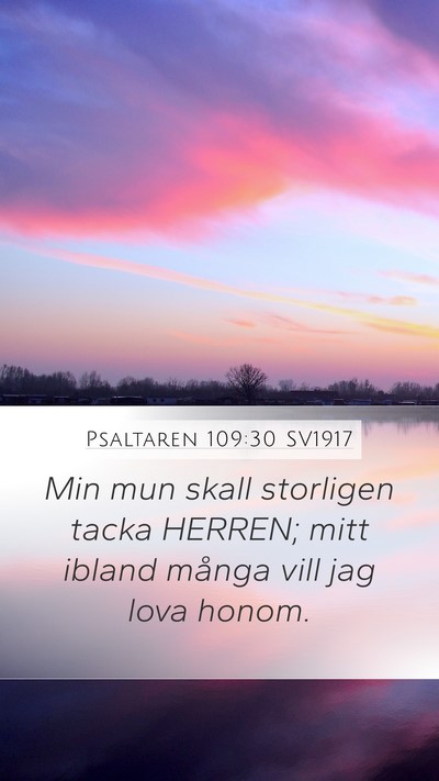 Psaltaren 109:30 SV1917 Bible Verse Image