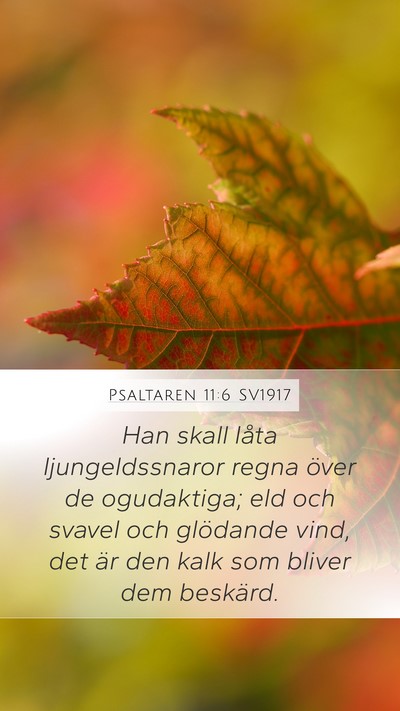 Psaltaren 11:6 SV1917 Bible Verse Image