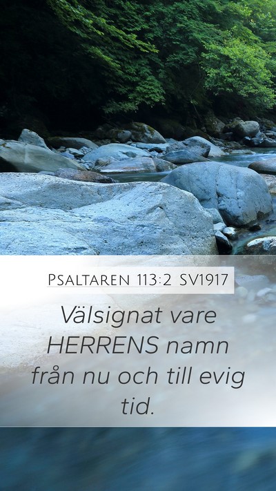 Psaltaren 113:2 SV1917 Bible Verse Image