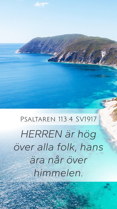 Psaltaren 113:4 SV1917 Bible Verse Image