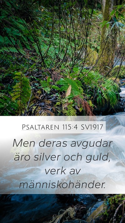 Psaltaren 115:4 SV1917 Bible Verse Image