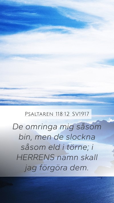 Psaltaren 118:12 SV1917 Bible Verse Image