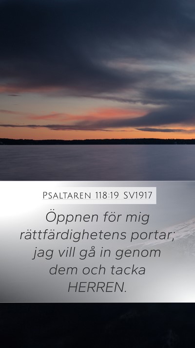 Psaltaren 118:19 SV1917 Bible Verse Image