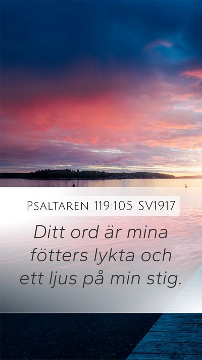 Psaltaren 119:105 SV1917 Bible Verse Image