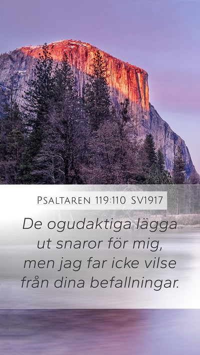 Psaltaren 119:110 SV1917 Bible Verse Image