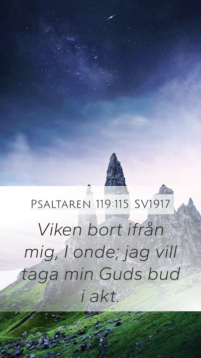 Psaltaren 119:115 SV1917 Bible Verse Image